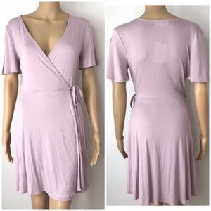 HIPPIE ROSE, Mauve Wrap Dress, Medium, rose gold, Never Worn